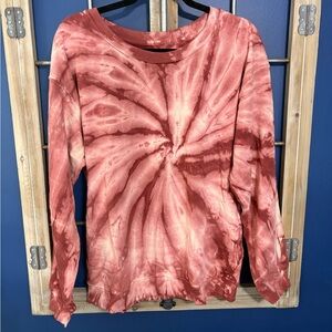 Promesa Vintages Canvas Red Tie-Dye Sweatshirt NWT